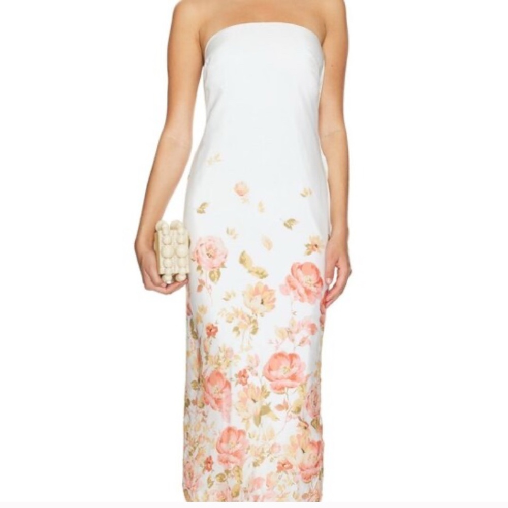 Yumi Kim Elegant Floral Strapless Dress